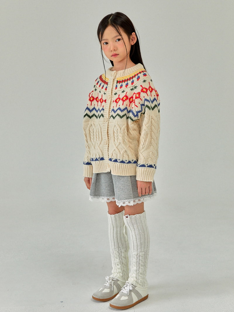 A-Market - Korean Children Fashion - #magicofchildhood - Zigzag Knit Cardigan - 5