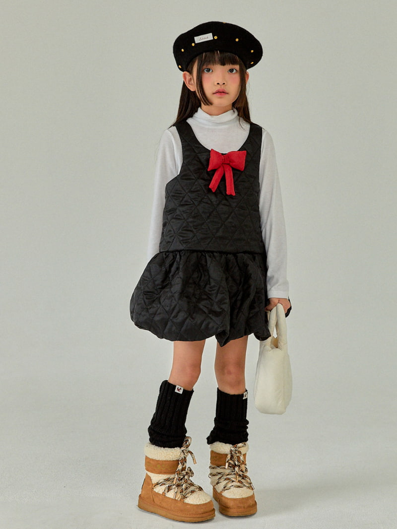 A-Market - Korean Children Fashion - #minifashionista - Embosing Sleeveless One-piece - 9