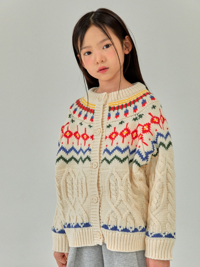 A-Market - Korean Children Fashion - #minifashionista - Zigzag Knit Cardigan - 6