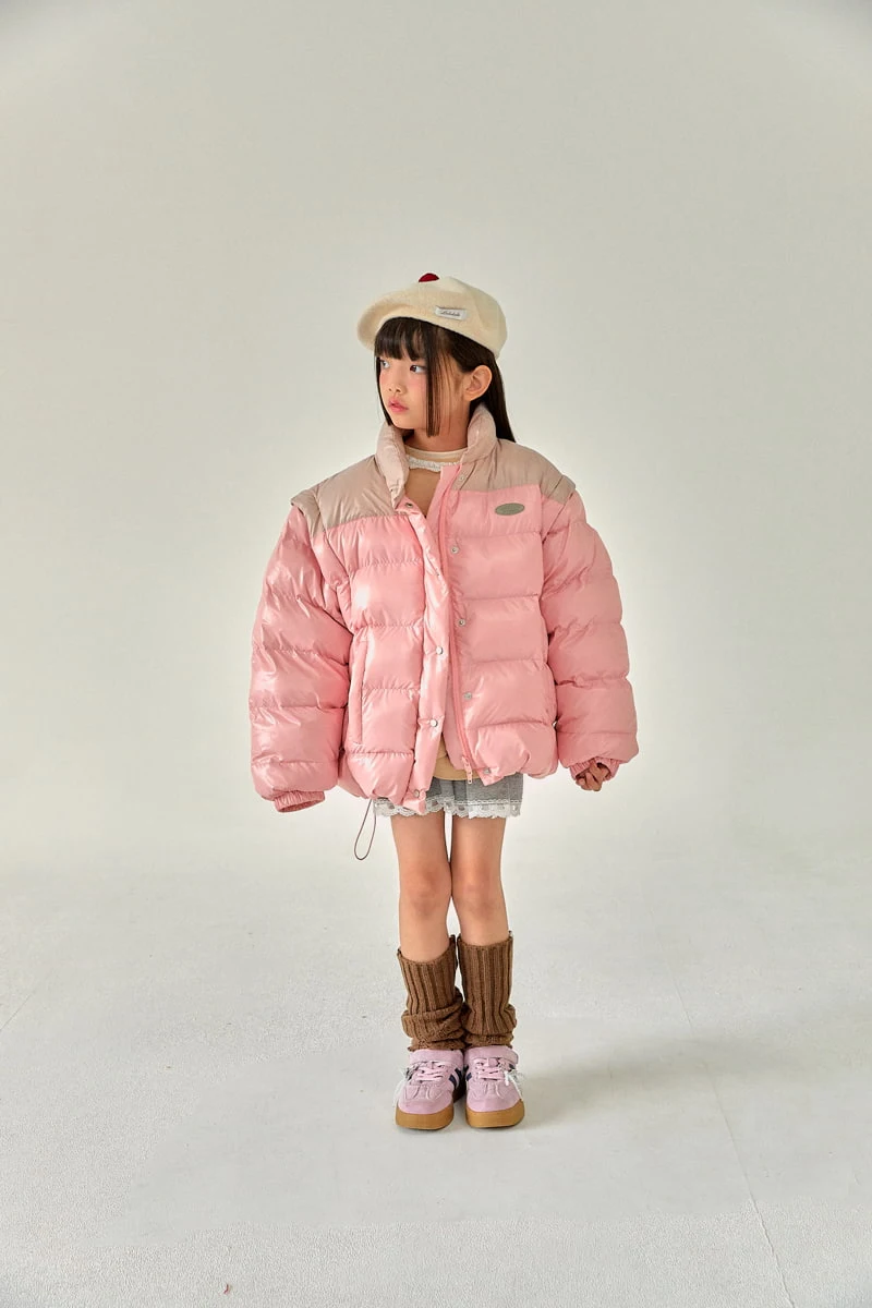 A-Market - Korean Children Fashion - #prettylittlegirls - Combi Padding Jumper with Mom - 7