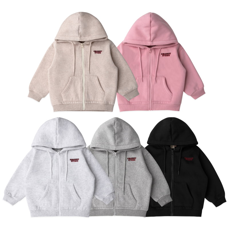 A-Market - Korean Children Fashion - #prettylittlegirls - Fleece Classic Hood Zip-up Jacket