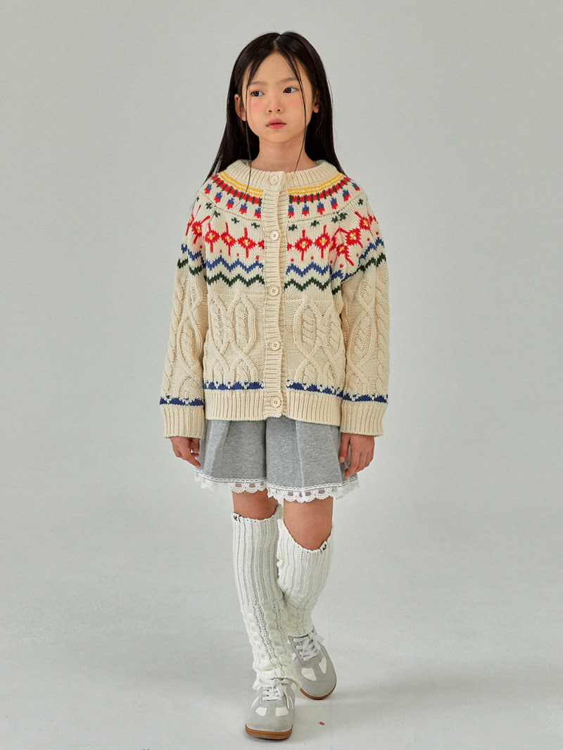 A-Market - Korean Children Fashion - #prettylittlegirls - Zigzag Knit Cardigan - 7