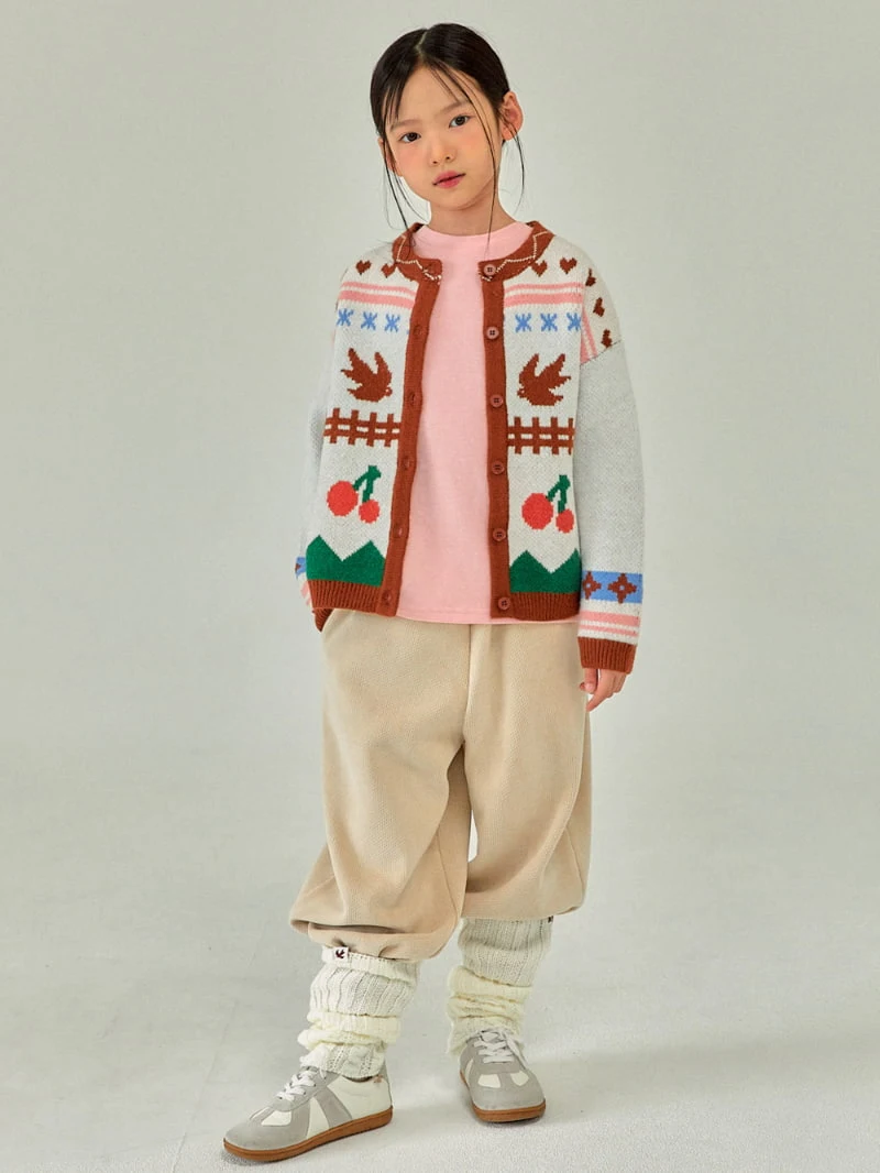 A-Market - Korean Children Fashion - #prettylittlegirls - Cherry Knit Cardigan - 2