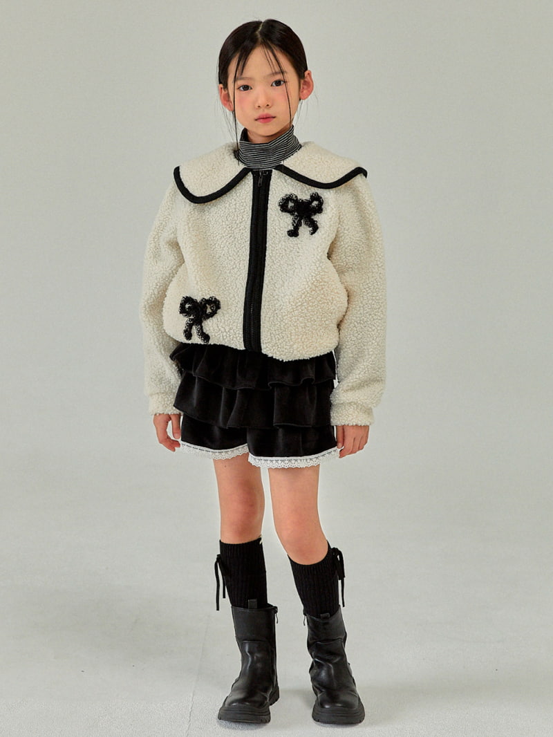 A-Market - Korean Children Fashion - #stylishchildhood - Ribbon Zip-up Jacket - 11