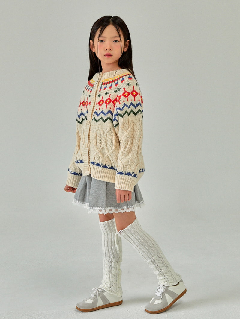 A-Market - Korean Children Fashion - #stylishchildhood - Zigzag Knit Cardigan - 10