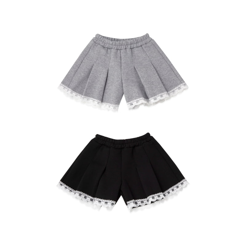 A-Market - Korean Children Fashion - #stylishchildhood - Lace Pleats Skirt