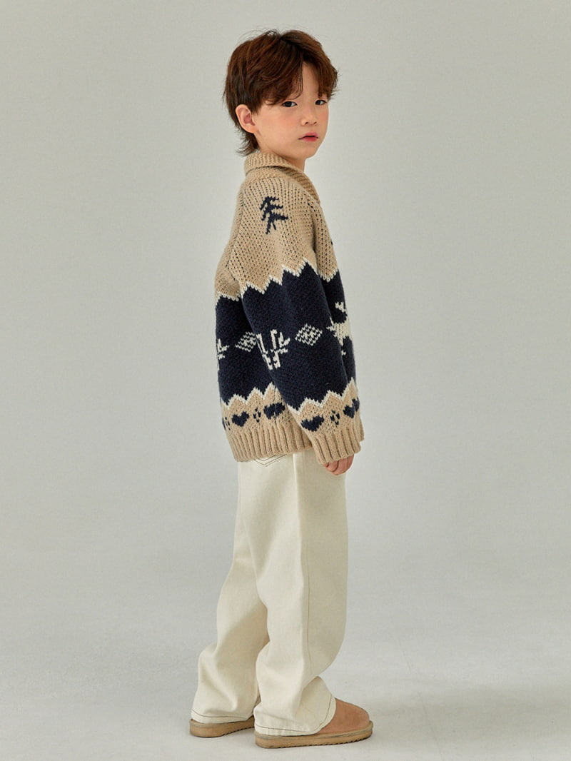 A-Market - Korean Children Fashion - #todddlerfashion - Stitch Cotton Pants - 12