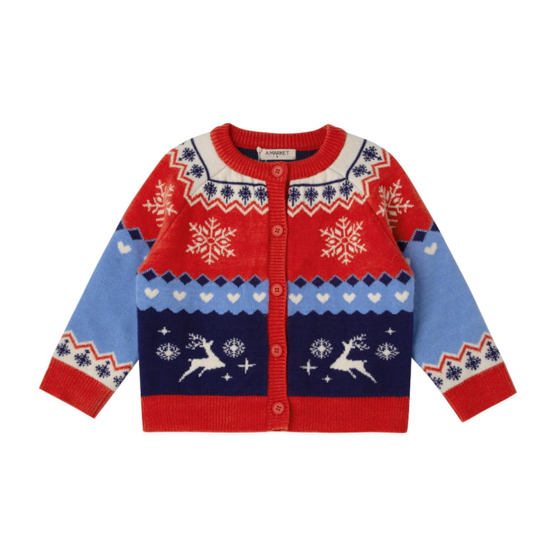 A-Market - Korean Children Fashion - #toddlerclothing - Deer Knit Cardigan