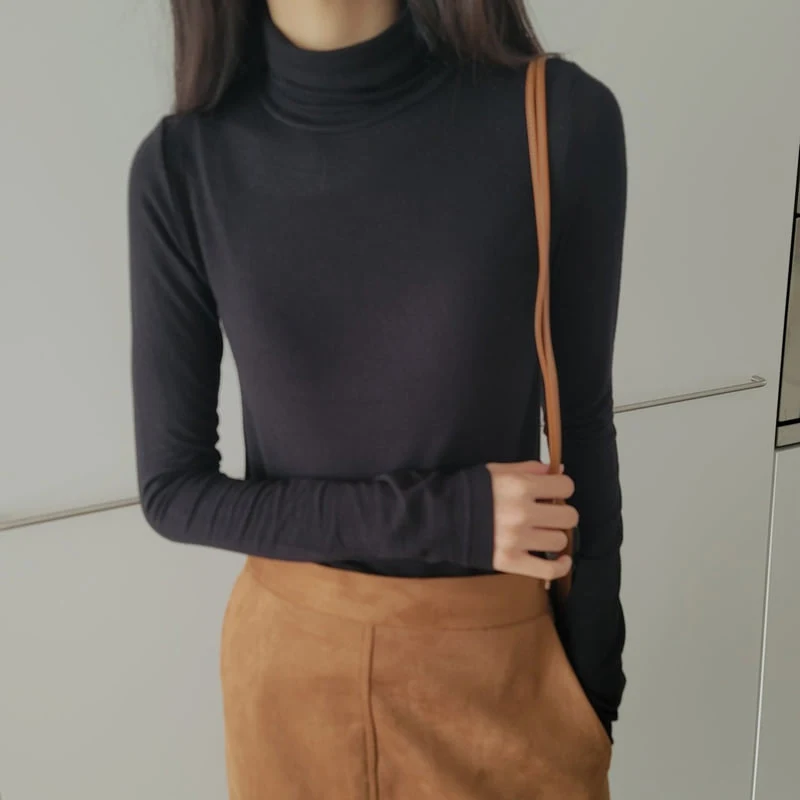 Allu - Korean Women Fashion - #momslook - Wool Turtleneck Tee - 3