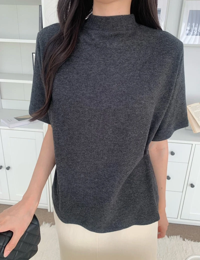 Allu - Korean Women Fashion - #momslook - Angora High Neck Tee - 6