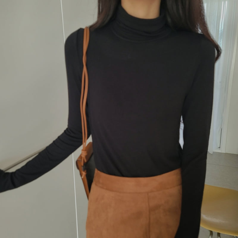 Allu - Korean Women Fashion - #womensfashion - Wool Turtleneck Tee - 2