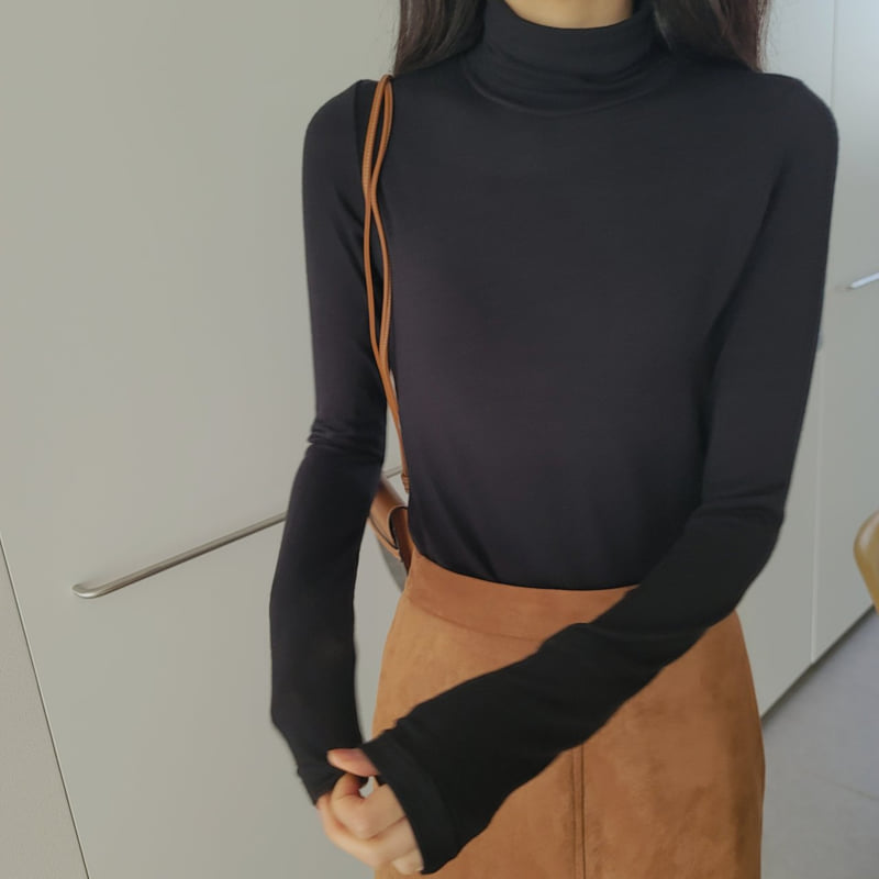 Allu - Korean Women Fashion - #momslook - Wool Turtleneck Tee - 4