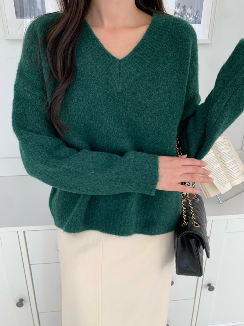 Allu - Korean Women Fashion - #womensfashion - V Neck Knit Sweater - 2