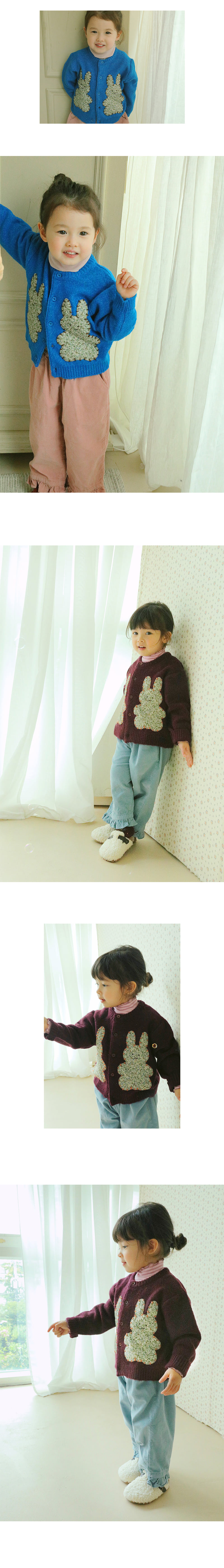 Amber - Korean Children Fashion - #designkidswear - Rabbit Knit Cardigan - 3