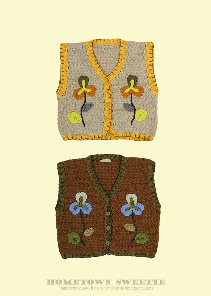 Amber - Korean Children Fashion - #designkidswear - Chelly Handmade Knit Vest