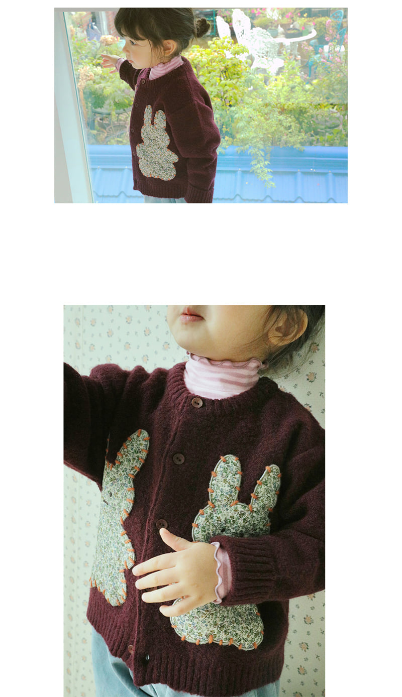 Amber - Korean Children Fashion - #designkidswear - Rabbit Knit Cardigan - 4