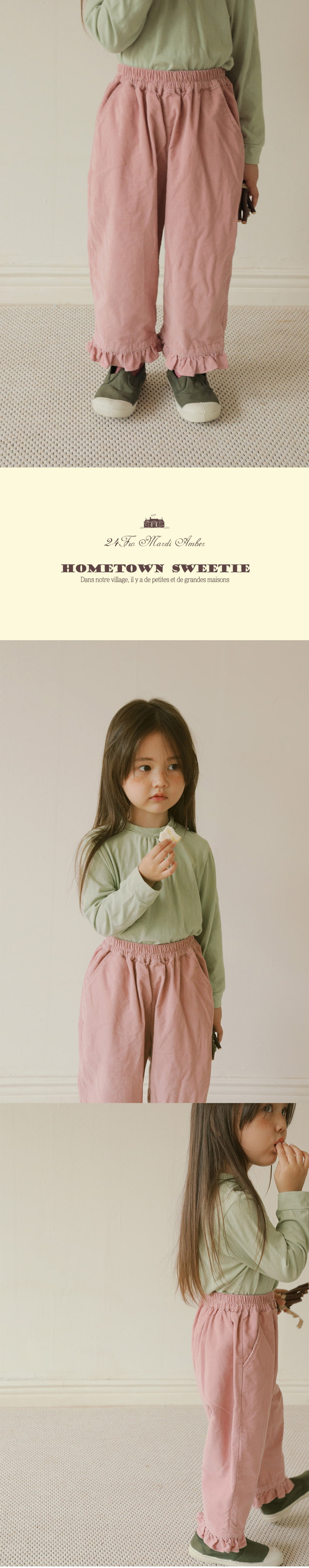 Amber - Korean Children Fashion - #kidsshorts - Corduroy Frill Pants - 2