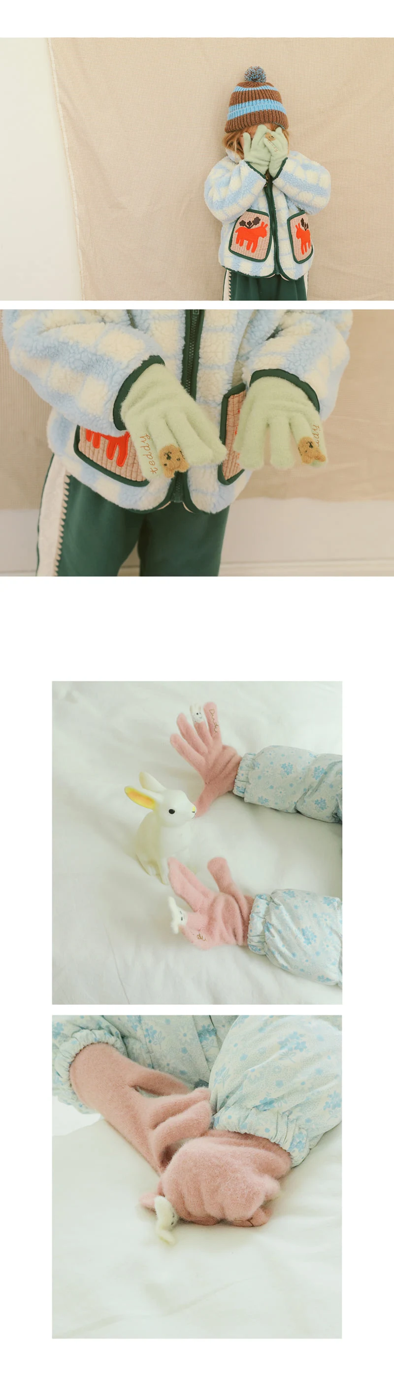 Amber - Korean Children Fashion - #kidsshorts - Peekaboo Knit Gloves - 3