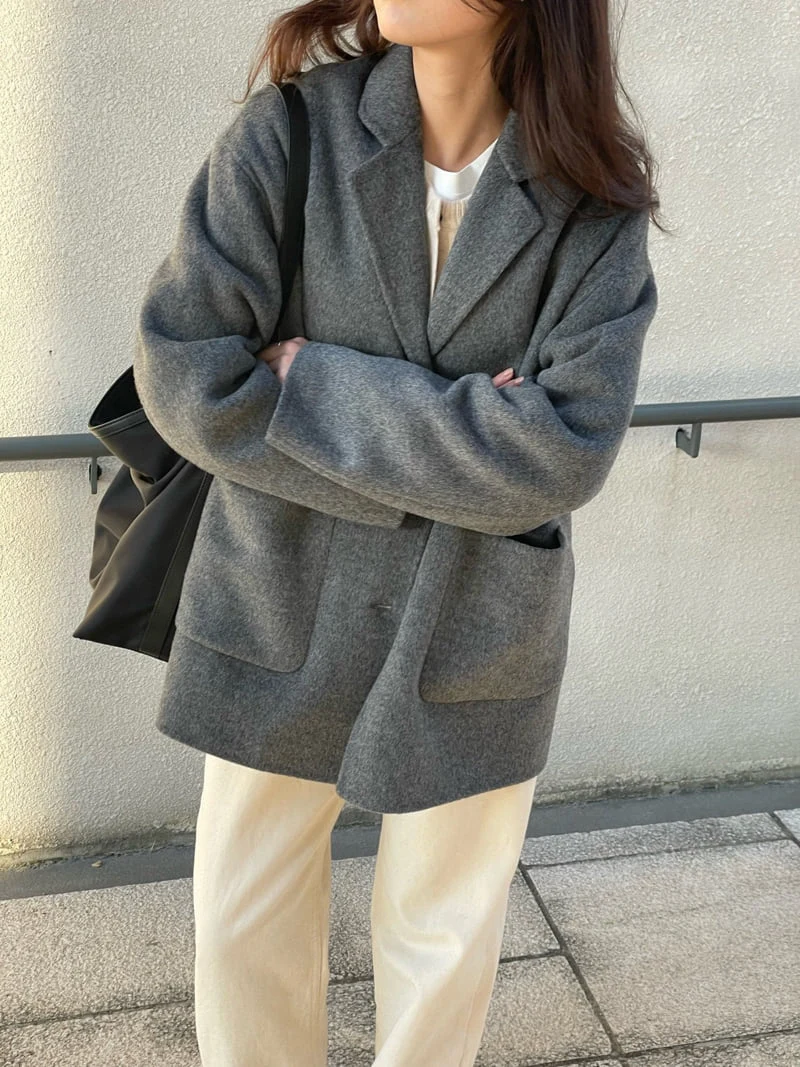 Amygrace - Korean Women Fashion - #momslook - Half Handmade Jacket - 8