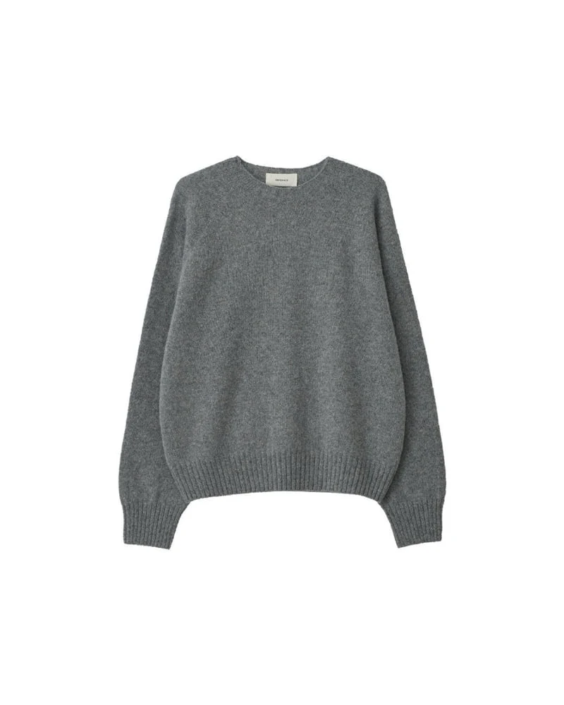 Amygrace - Korean Women Fashion - #momslook - Vivi Wholegamrent Round Knit Sweater - 3