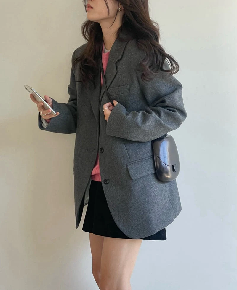 Amygrace - Korean Women Fashion - #momslook - Doscan Wool Jacket - 7