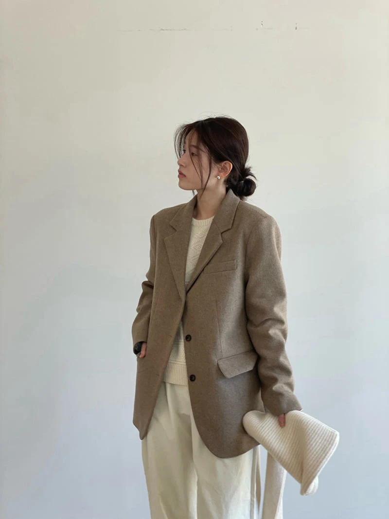 Amygrace - Korean Women Fashion - #momslook - Doscan Wool Jacket - 8