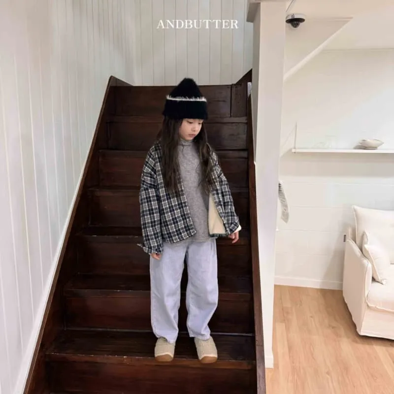 Andbutter - Korean Children Fashion - #Kfashion4kids - Curly Check Shirt - 6