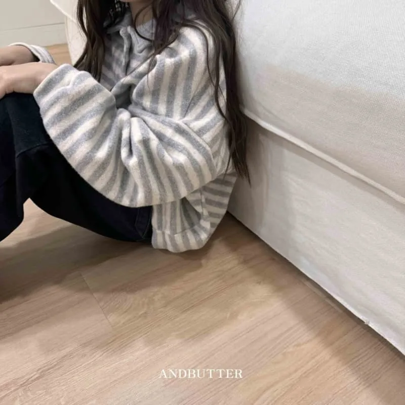 Andbutter - Korean Children Fashion - #stylishchildhood - Fleece Collar Tee - 4