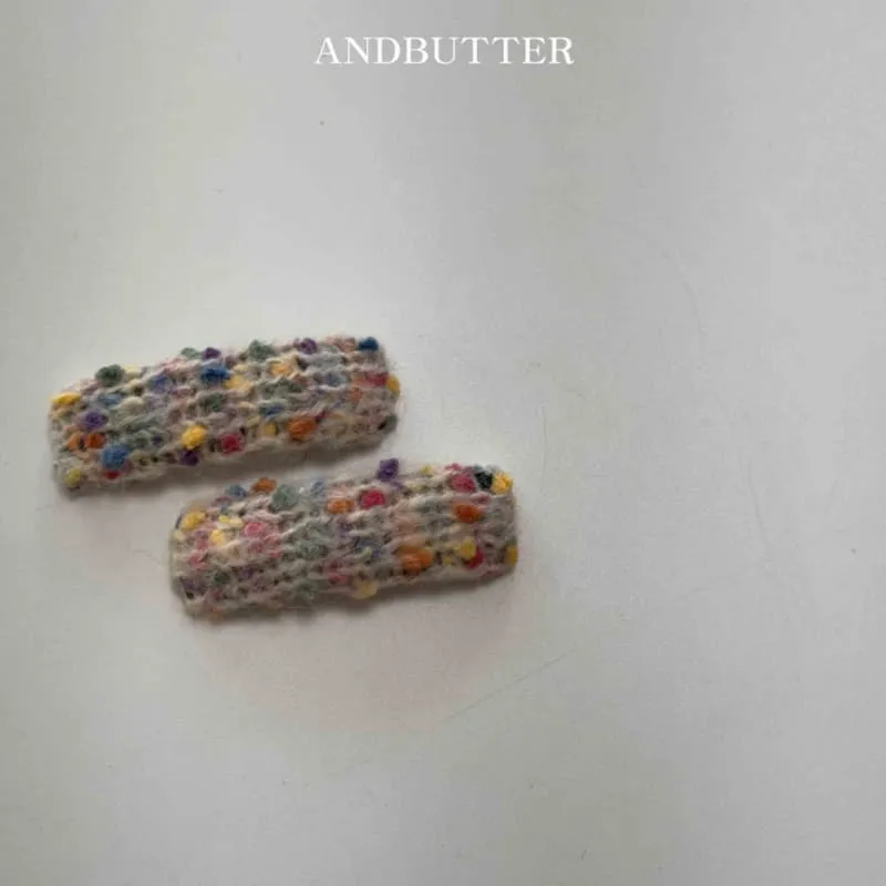 Andbutter - Korean Children Fashion - #childrensboutique - Popcorn Knit Hairpin - 6