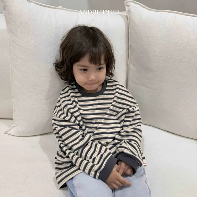 Andbutter - Korean Children Fashion - #designkidswear - Soft Striped Tee  - 9