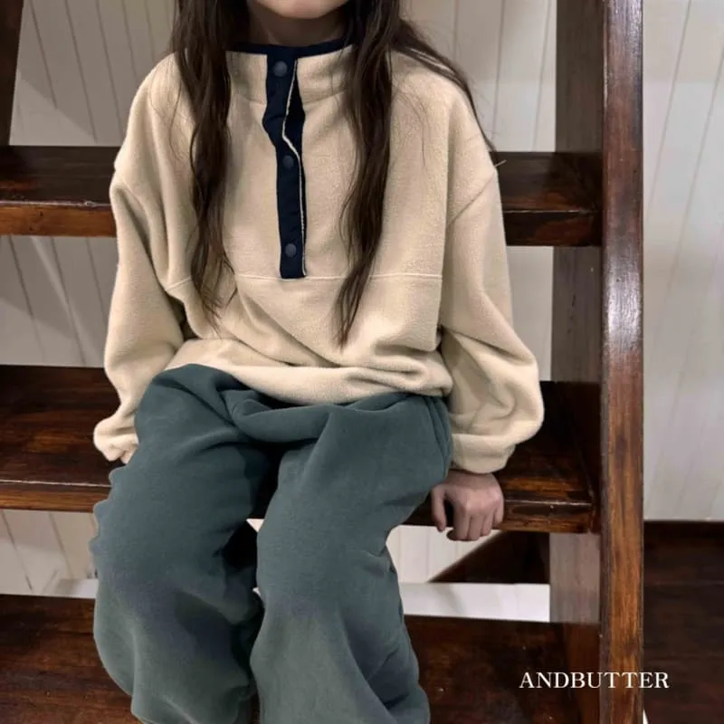 Andbutter - Korean Children Fashion - #designkidswear - Button Half Turtleneck - 3