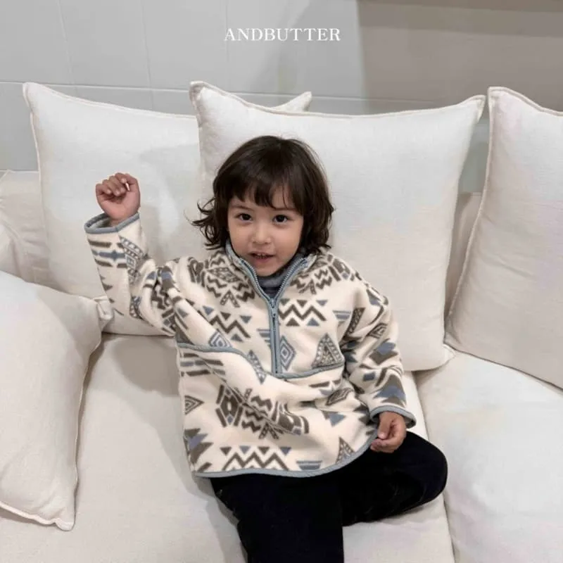 Andbutter - Korean Children Fashion - #fashionkids - Nordic Half Zip-up - 8