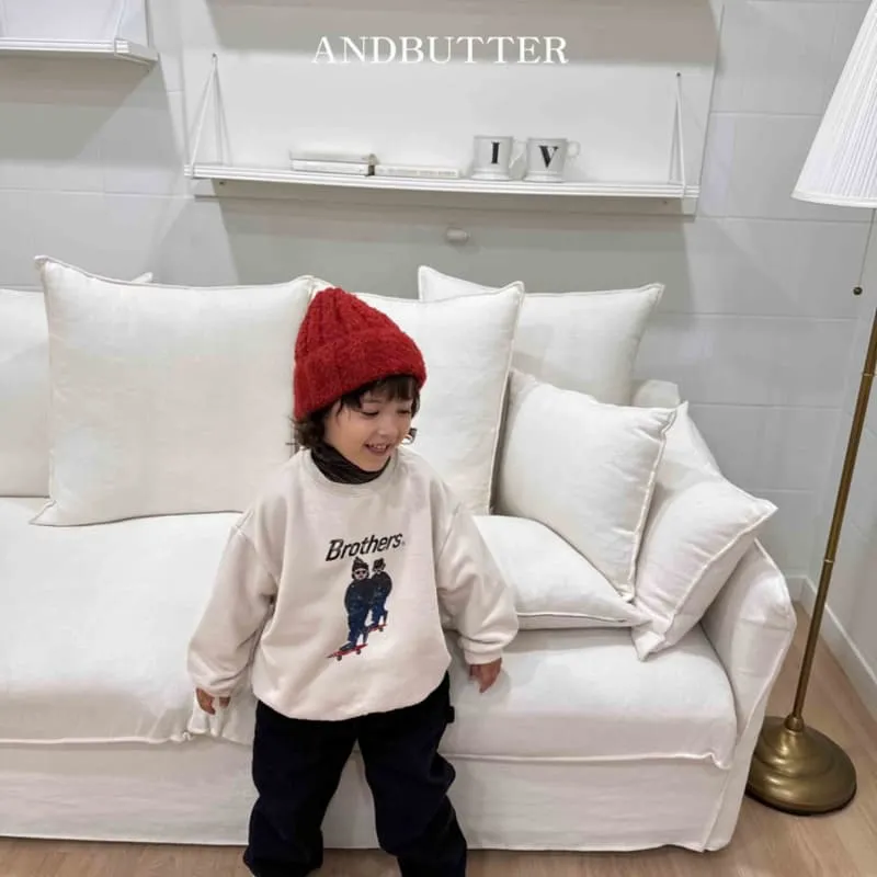 Andbutter - Korean Children Fashion - #kidsshorts - Brother Sweatshirt - 2