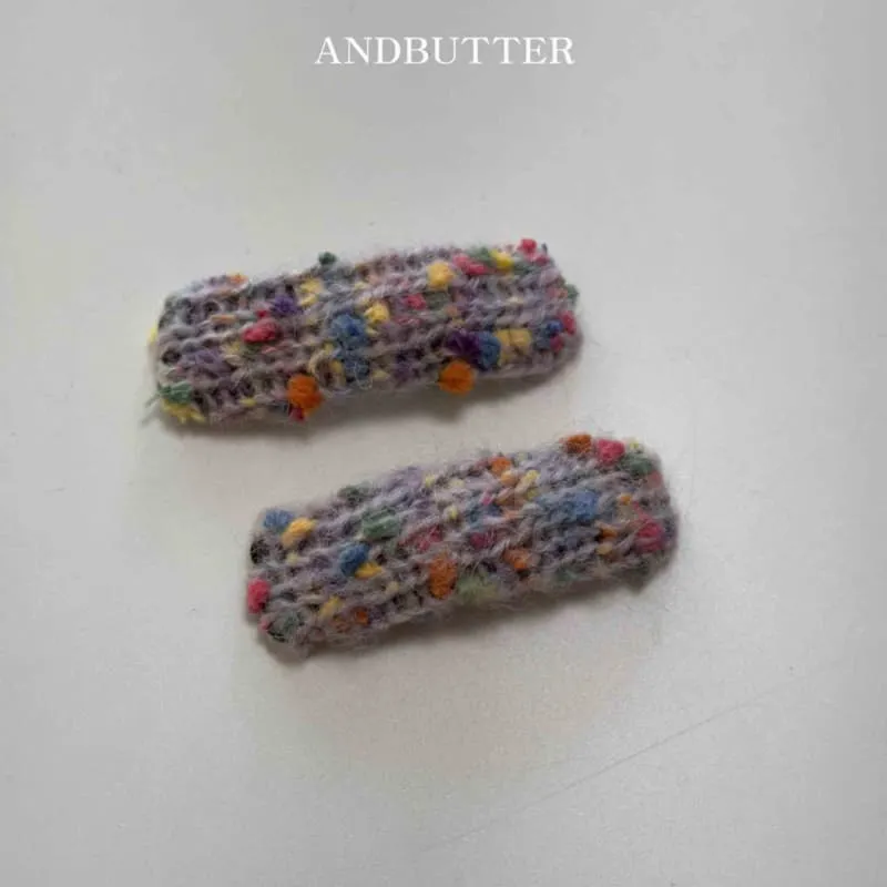 Andbutter - Korean Children Fashion - #kidsshorts - Popcorn Knit Hairpin - 10