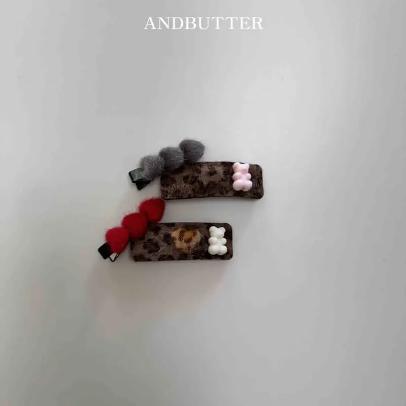 Andbutter - Korean Children Fashion - #kidzfashiontrend - Leopard Heart Pin