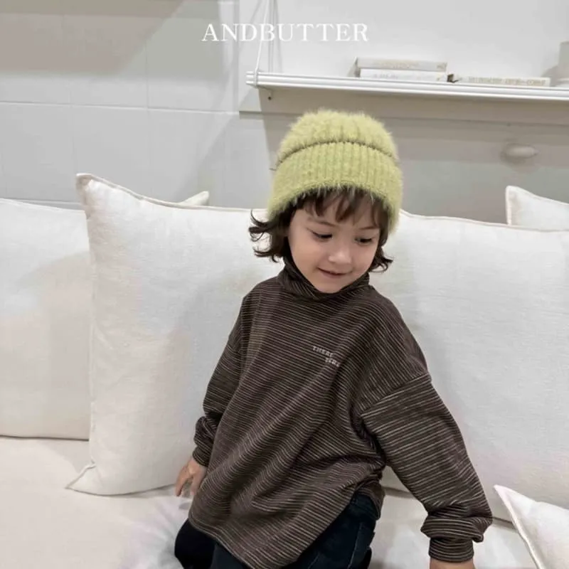 Andbutter - Korean Children Fashion - #kidzfashiontrend - Peach ST Turtleneck Tee