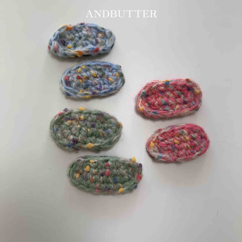 Andbutter - Korean Children Fashion - #Kfashion4kids - Mix Knit Hairpin - 4