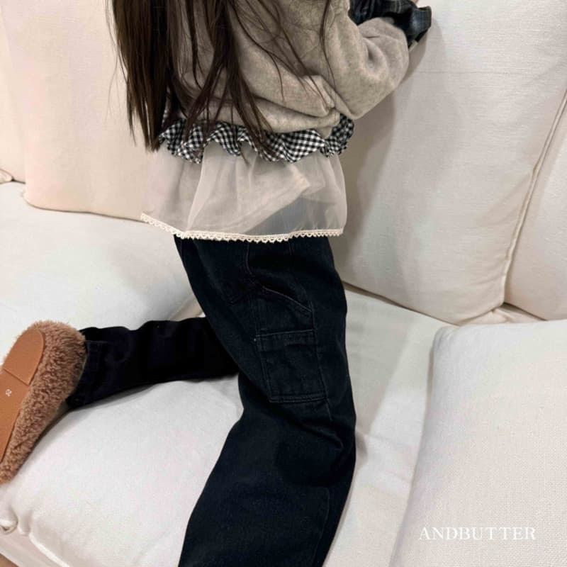 Andbutter - Korean Children Fashion - #magicofchildhood - Carpender Fluff Denim Pants - 2