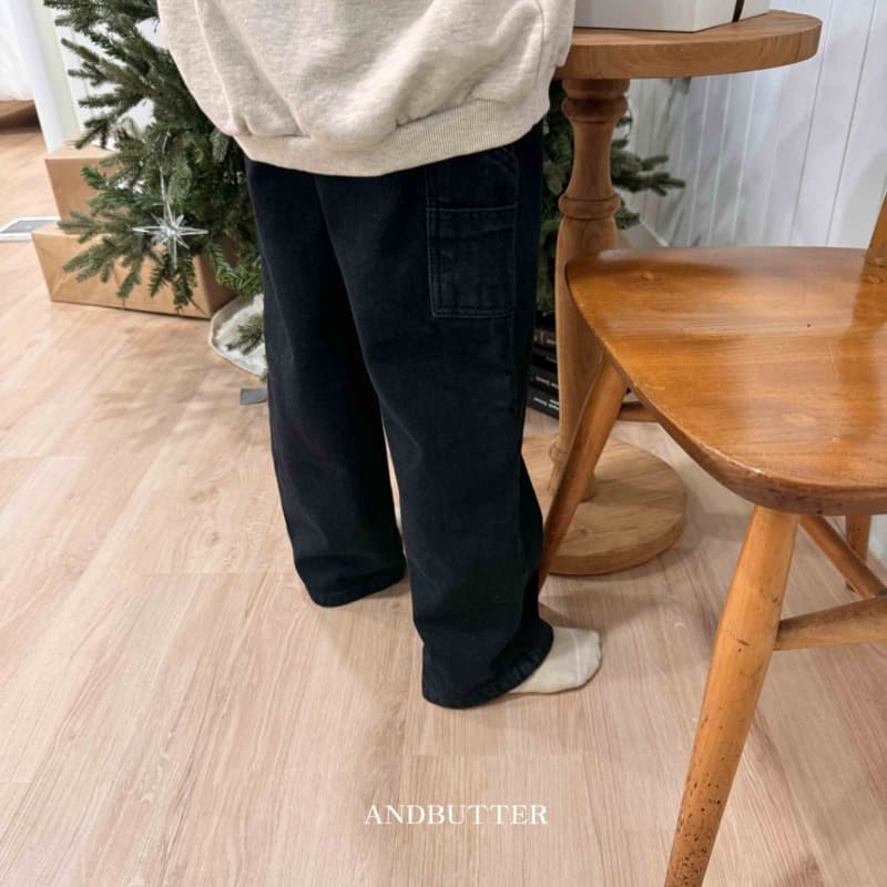 Andbutter - Korean Children Fashion - #todddlerfashion - Carpender Fluff Denim Pants - 5