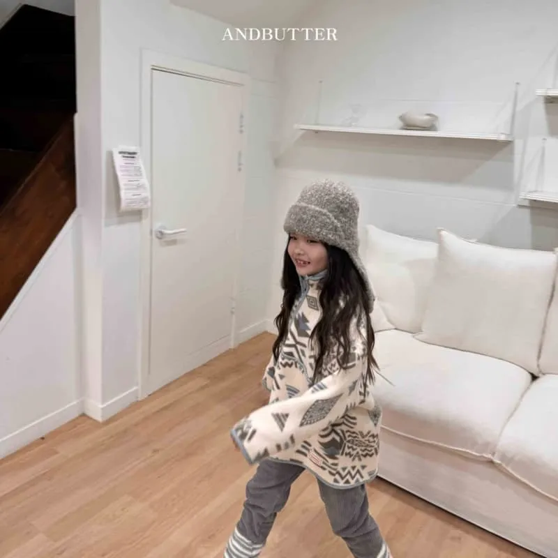 Andbutter - Korean Children Fashion - #todddlerfashion - Nordic Half Zip-up