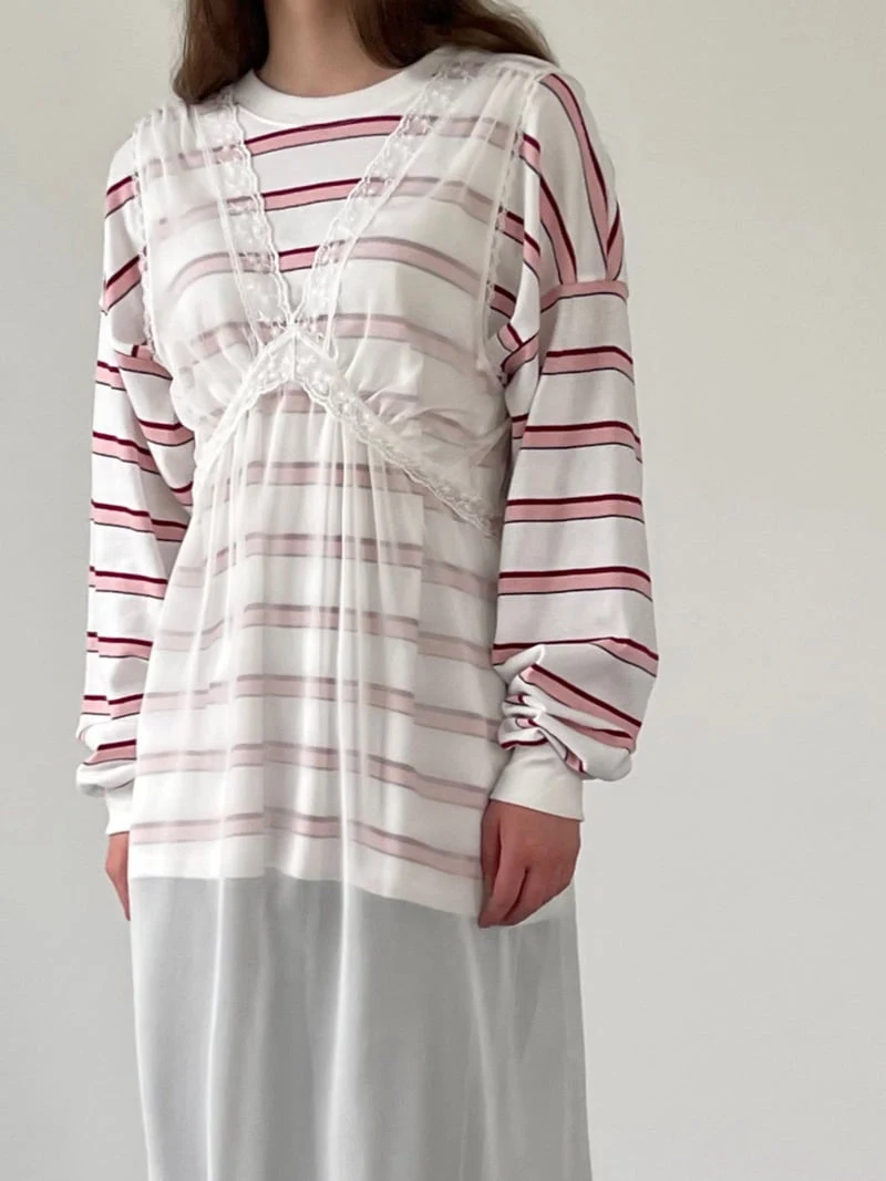 Another Avenue - Korean Women Fashion - #momslook - Bigs Stripe Tee - 10