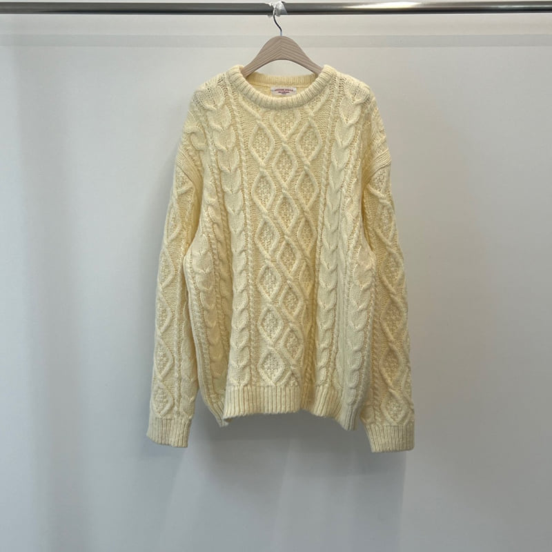 Another Avenue - Korean Women Fashion - #womensfashion - Wool Twist Round Knit Pullover - 3