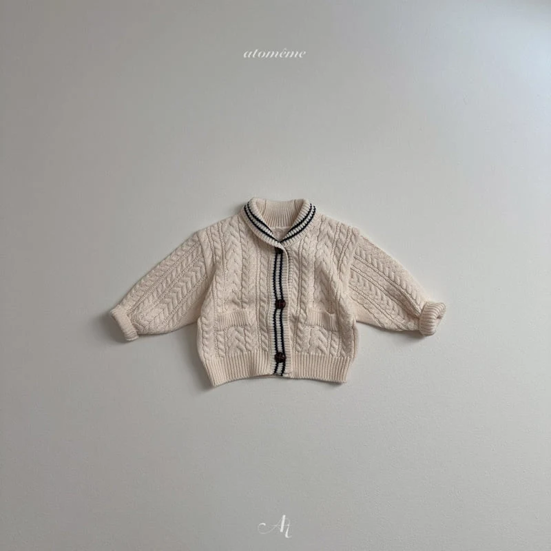 Atomeme - Korean Baby Fashion - #smilingbaby - Cable Knit Cardigan - 4