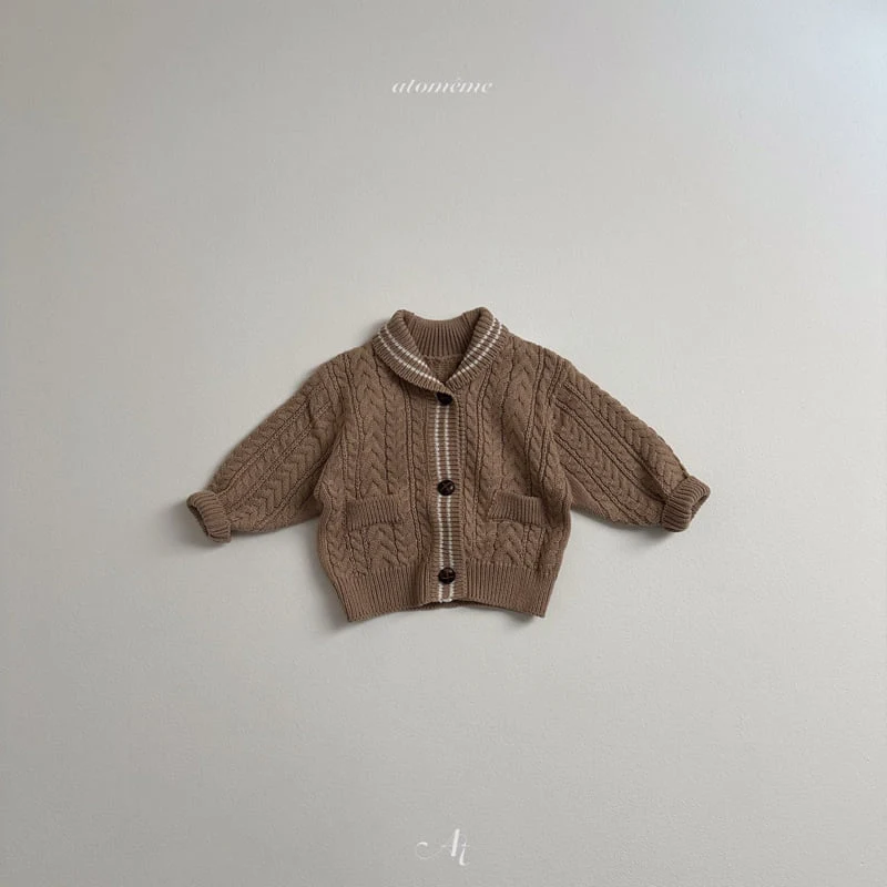 Atomeme - Korean Baby Fashion - #babyboutiqueclothing - Cable Knit Cardigan - 5