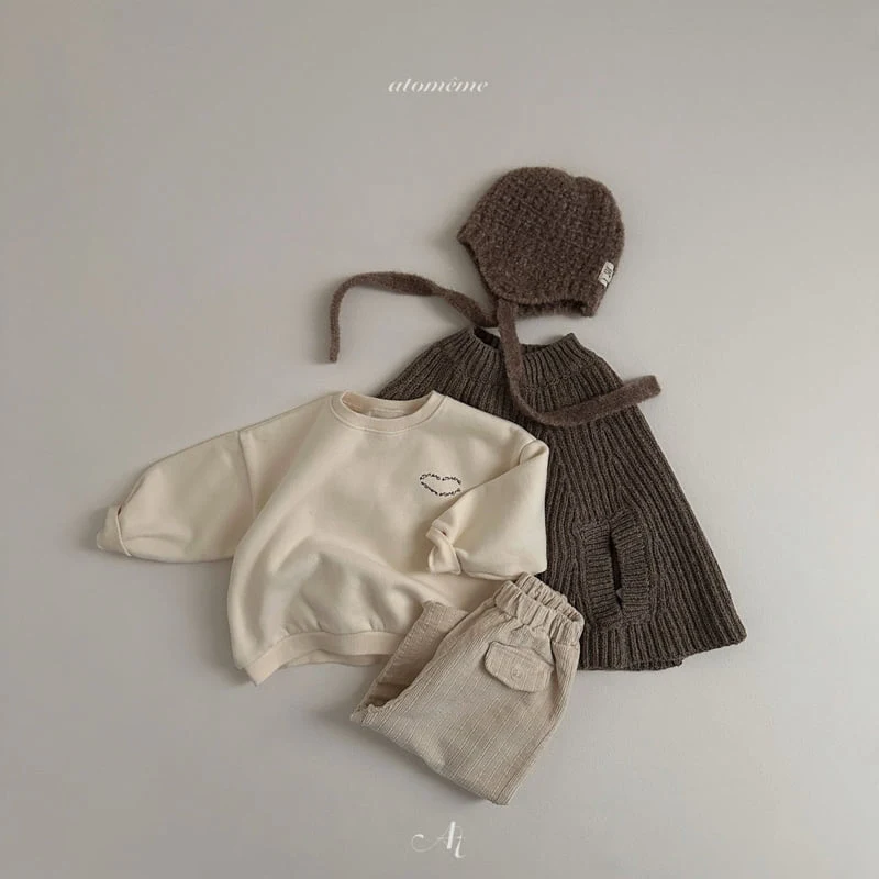 Atomeme - Korean Baby Fashion - #babyboutiqueclothing - Olive Knit Poncho - 11