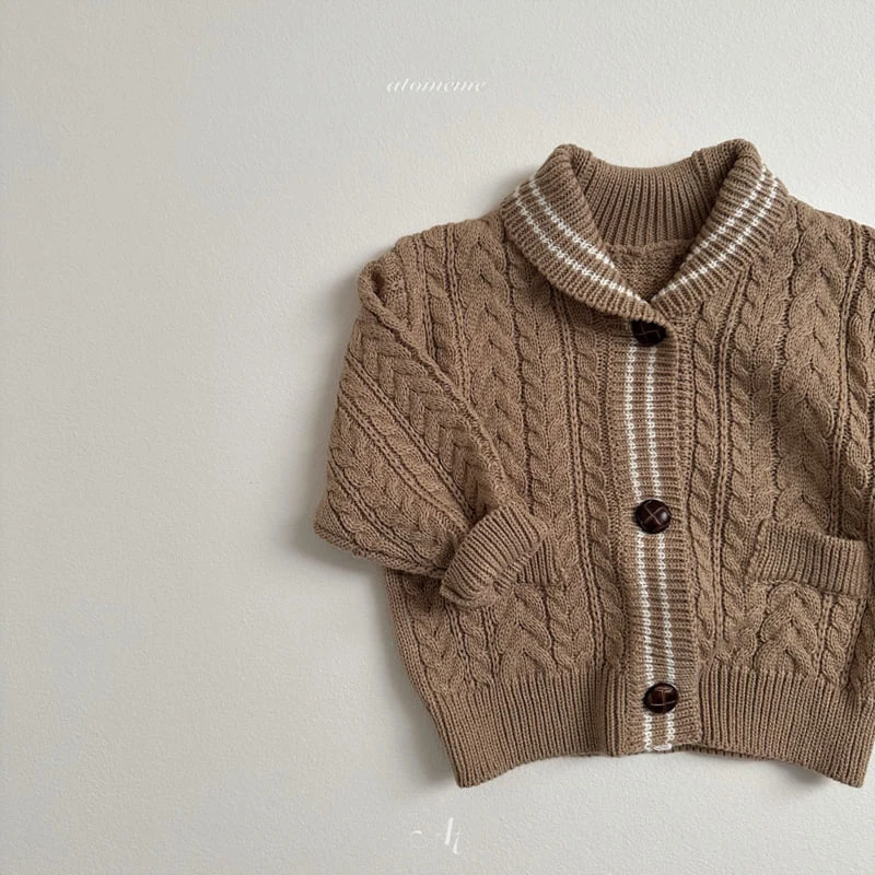 Atomeme - Korean Baby Fashion - #babyclothing - Cable Knit Cardigan - 6