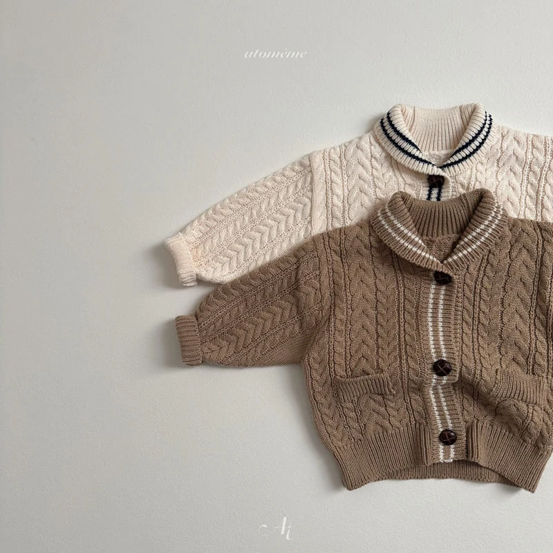 Atomeme - Korean Baby Fashion - #babyfever - Cable Knit Cardigan - 8