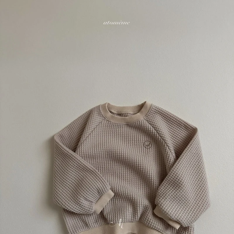 Atomeme - Korean Baby Fashion - #babygirlfashion - Ato Waffle Sweatshirt - 6