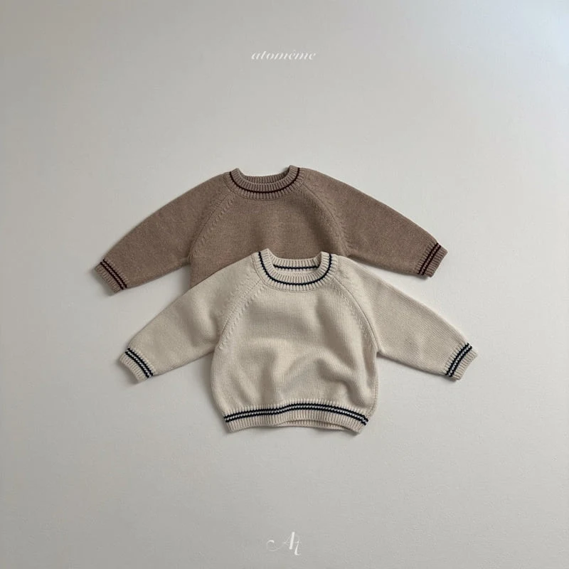 Atomeme - Korean Baby Fashion - #babylifestyle - Oatmeal Knit - 3