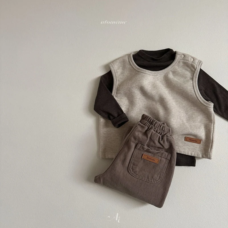 Atomeme - Korean Baby Fashion - #babylifestyle - Soft High Neck Tee - 11